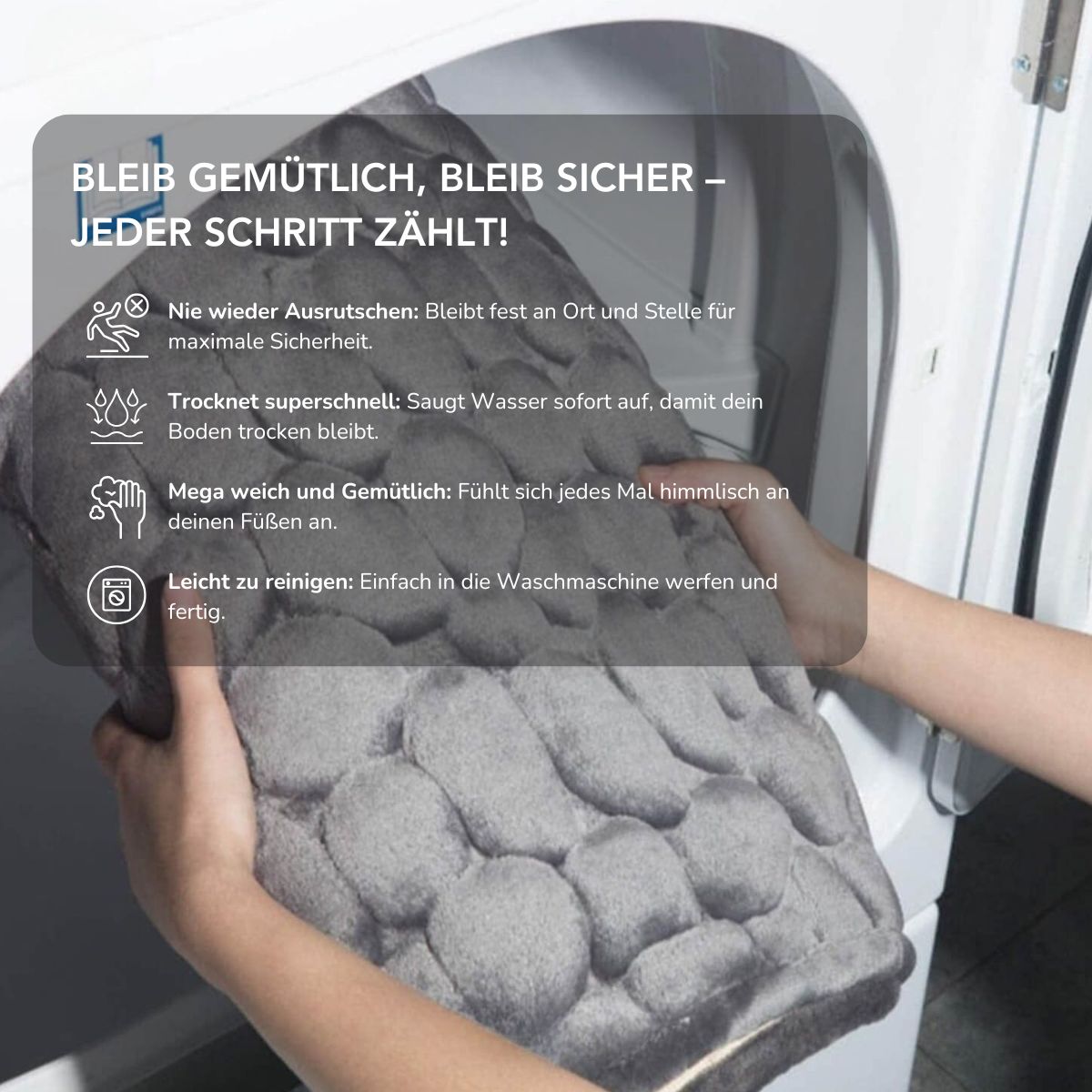Serenosole™ DryMat | Hält dein Badezimmer trocken und bleibt jedes Mal an Ort und Stelle | Bester Rutschfester Teppich 2025