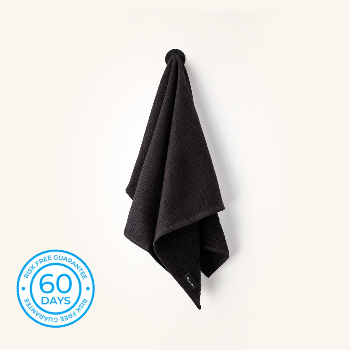Serenosole™ VelvetVista Handtuch Schwarz | Satz von 2