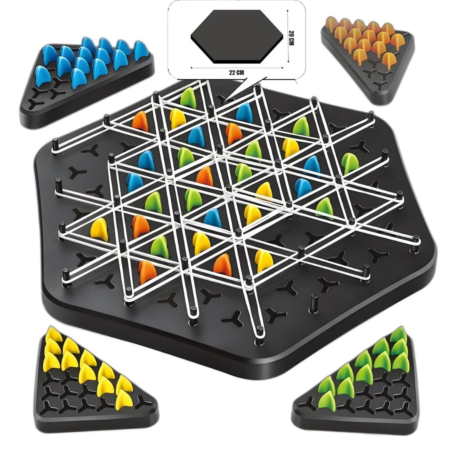 Serenosole™ StrategiQuest Triangelspiel | Portabel und Spaß für alle Altersgruppen | Strategischer Spaß, Überall 2024