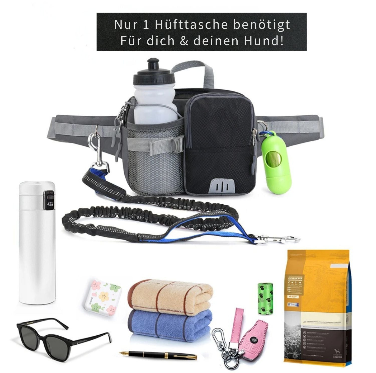 Serenosole™ LeashMate Hunde-Leine | Einfach, bequem und absolut stressfrei | Top Hunde-Leinen-Innovation 2024