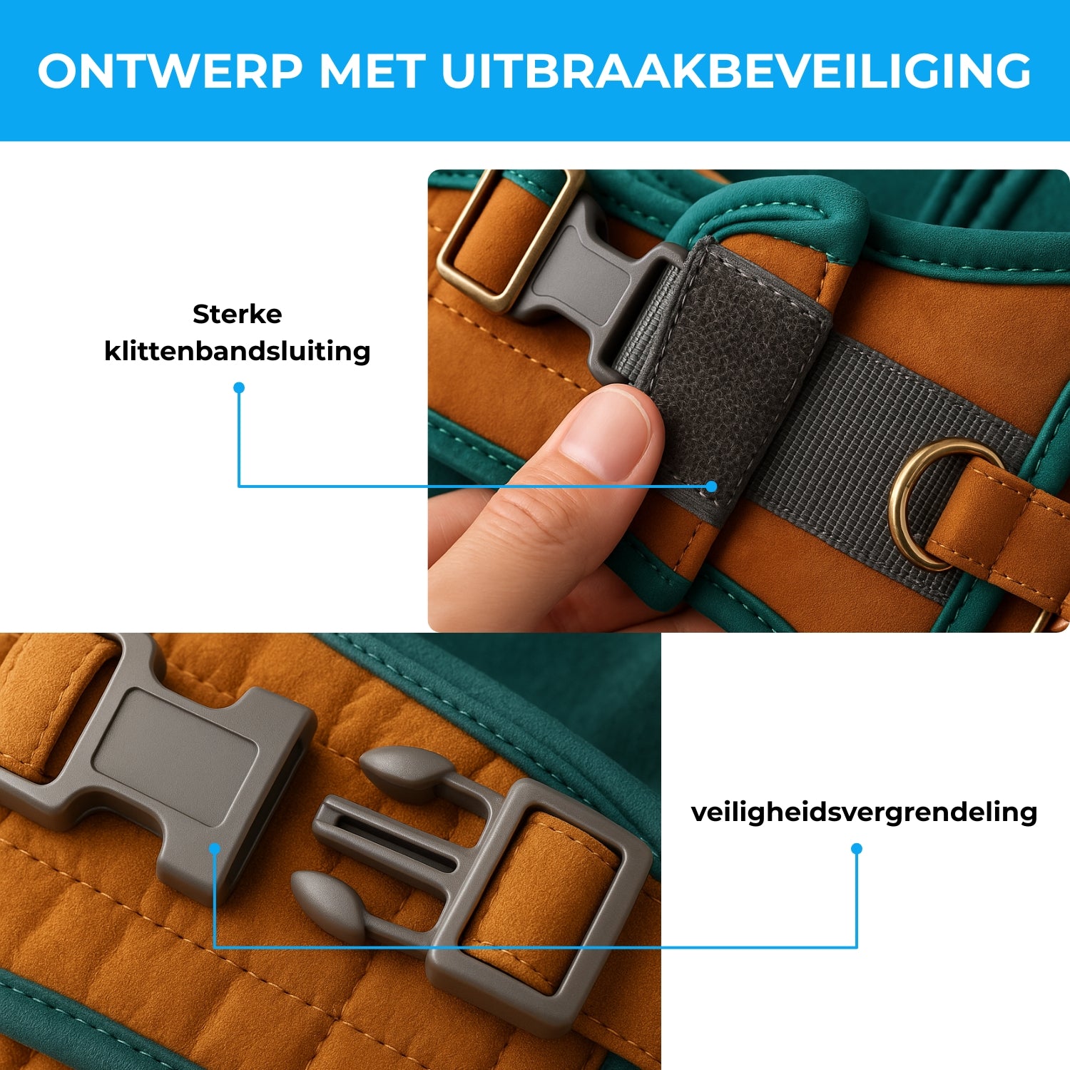 Serenosole™ CatVenture | Comfortabel anti-ontsnappingstuigje voor katten | Aanbevolen door dierenartsen (1+1 GRATIS)