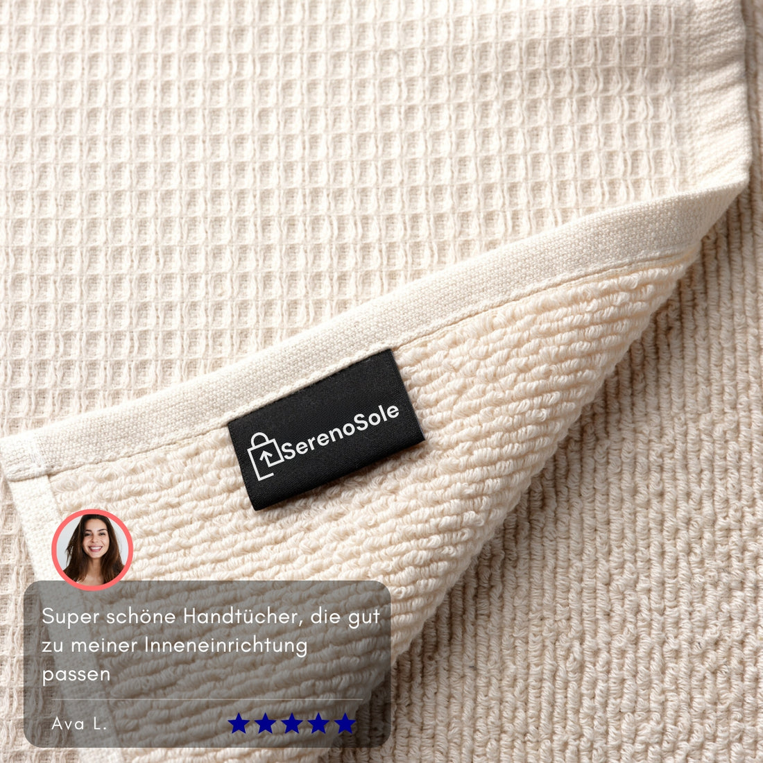Serenosole™ VelvetVista Handtuch Beige | Satz von 2