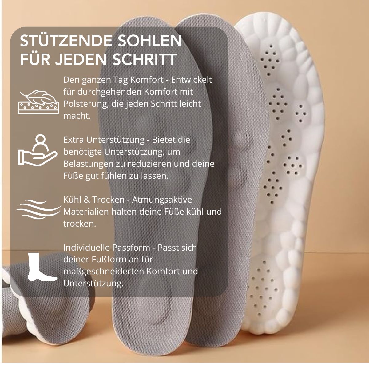 Serenosole™ InsoleXpert Einlegesohlen | Unterstützung für jeden Schritt in deinem Leben (1+1 GRATIS)