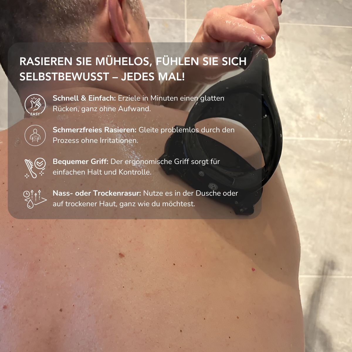 Serenosole™ GlideBack | Rasier dir deinen Rücken glatt, ganz ohne Aufwand | Bester Rückenrasierer 2025