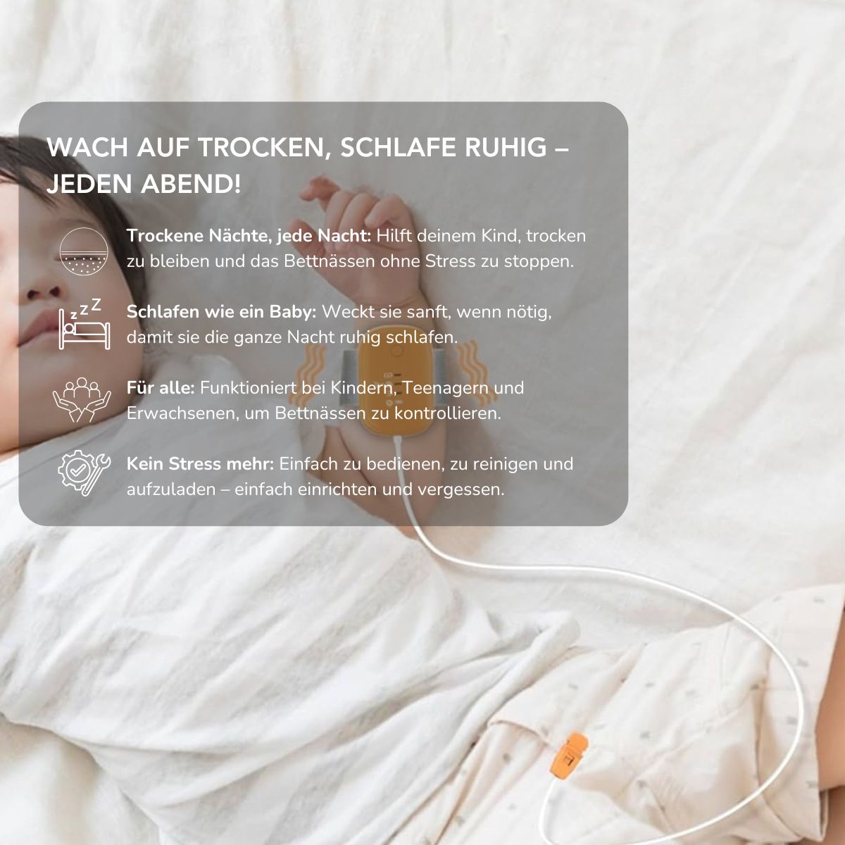 Serenosole™ DryGuard | Hilft deinem Kind, die ganze Nacht trocken zu bleiben | Die smarteste Lösung gegen Bettnässen 2025