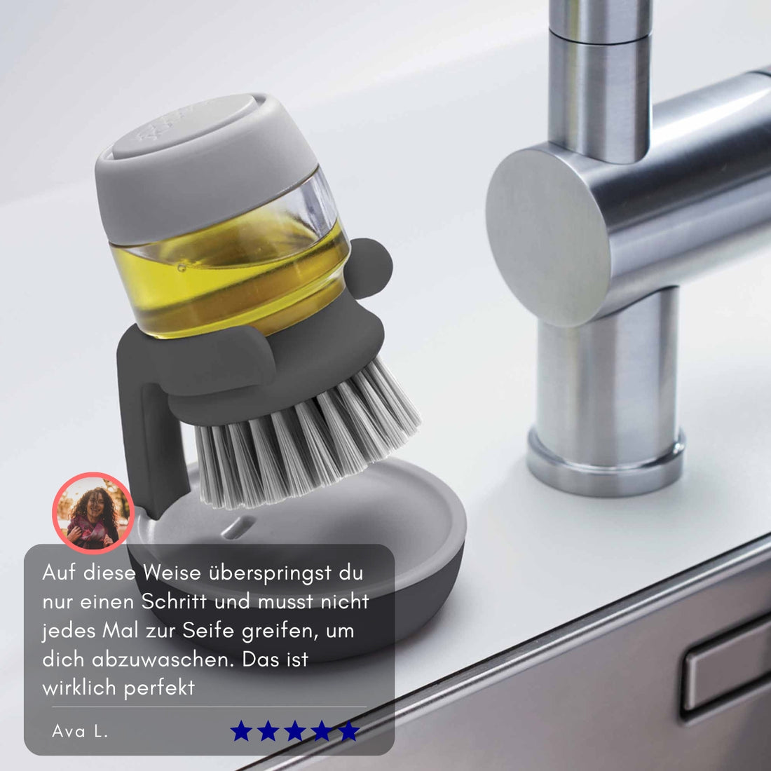 Serenosole™ DispenseBrush | Effiziente, zeitsparende Reinigung mit kontrollierter Seifendosierung