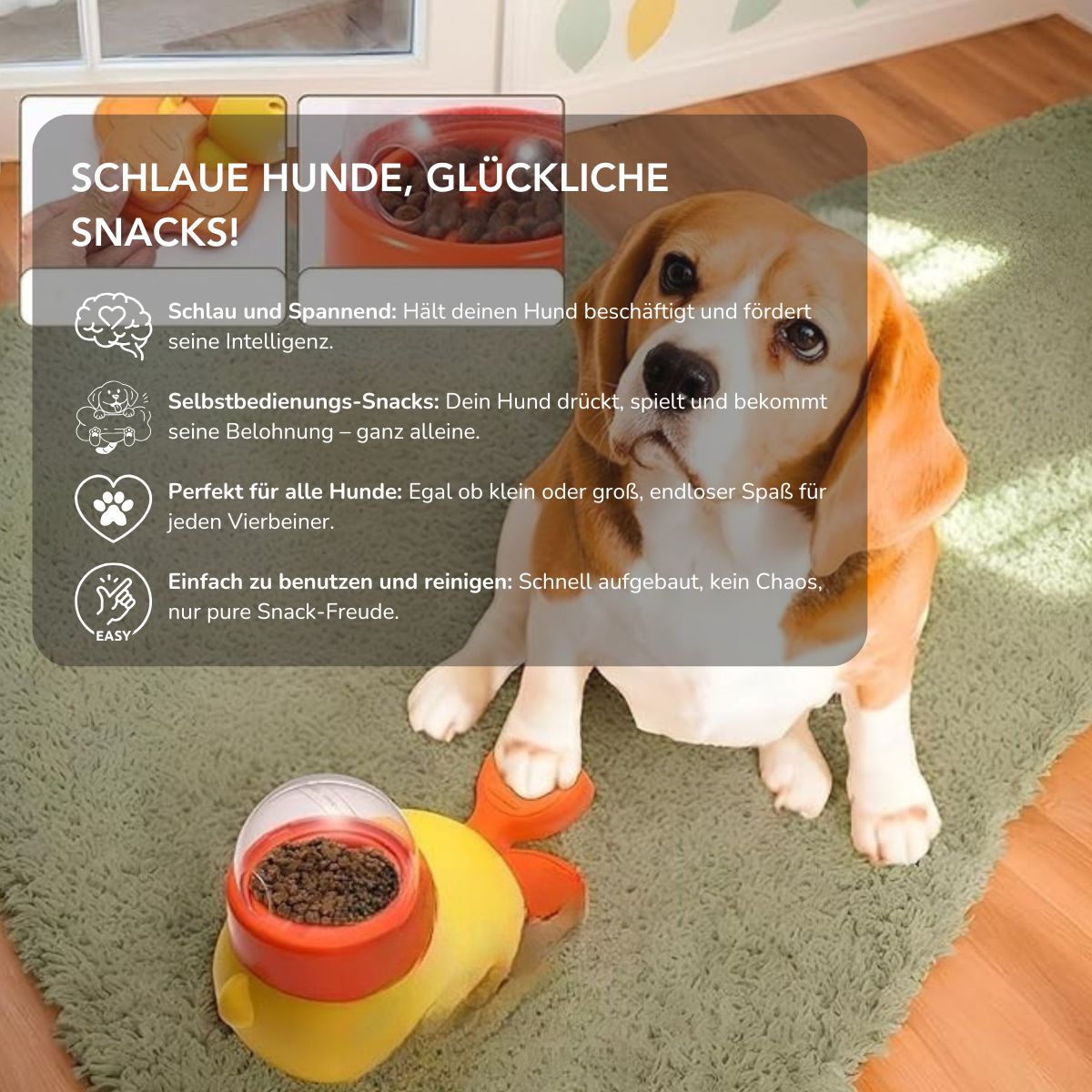 Serenosole™ PawSnack | Dein Hund spielt, drückt und bekommt Leckerlis | Schlauester Hunde-Leckerli-Spender 2025
