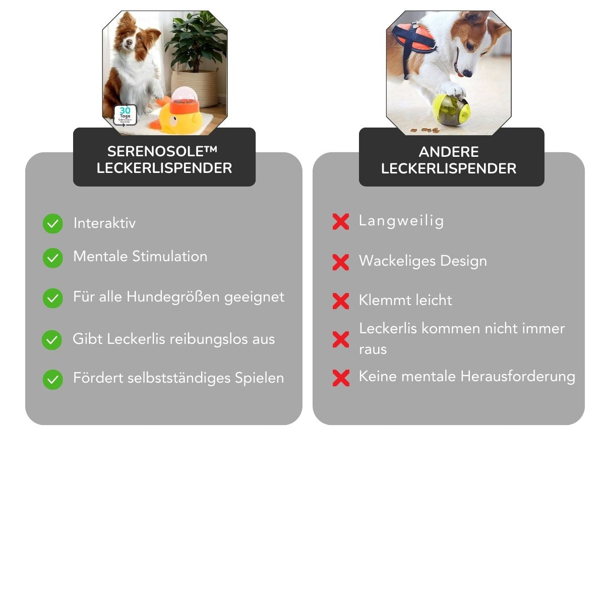 Serenosole™ PawSnack | Dein Hund spielt, drückt und bekommt Leckerlis | Schlauester Hunde-Leckerli-Spender 2025