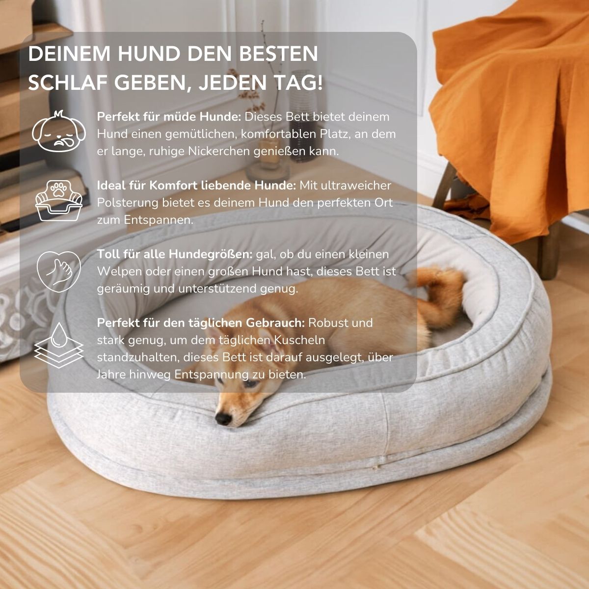 Serenosole™ DreamPaws Hundebett | Schafft den ultimativen Entspannungsplatz für deinen Hund | Das perfekte Hundehimmel 2024