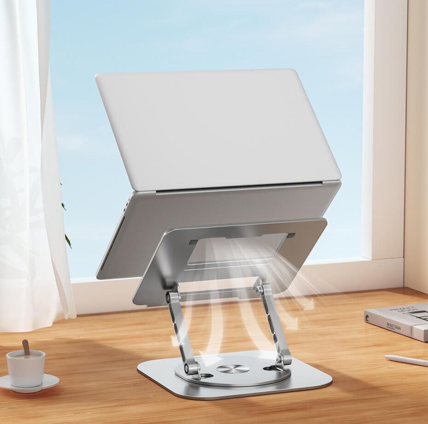Serenosole™ DeskLift Laptop-Ständer 360 Grad | Der bequemste und vielseitigste Laptop-Setup