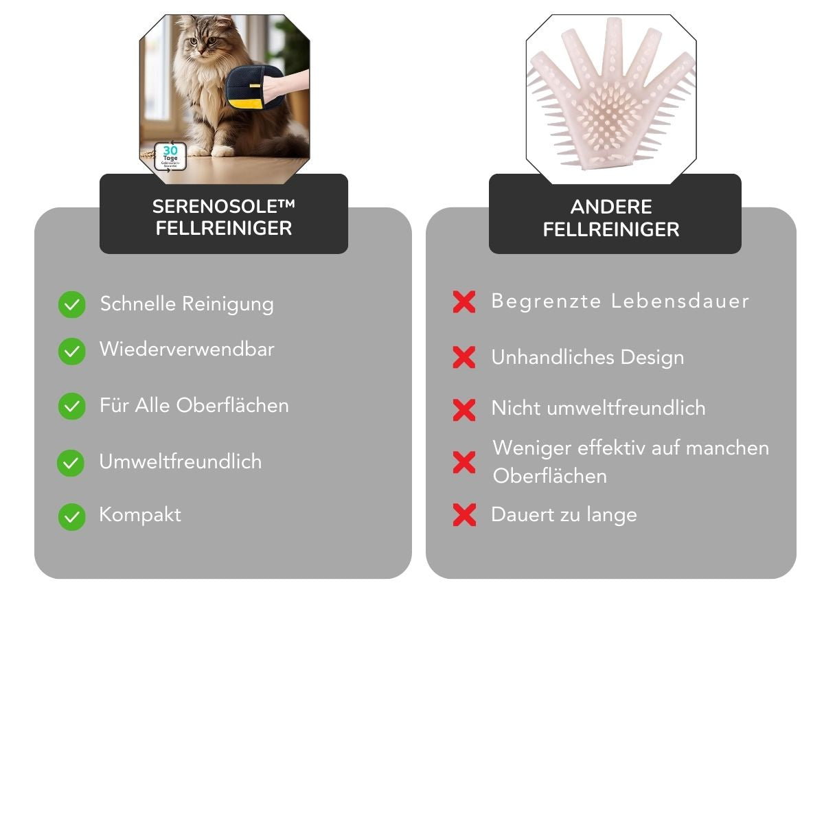 Serenosole™ Petease | Entfernt mühelos Tierhaare, Staub und Fussel in Sekunden (1+1 GRATIS)