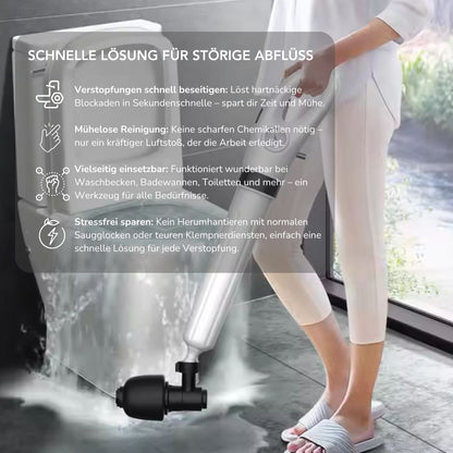 Serenosole™ DrainBlaster Turbo air pressure plunger | Beseitigt Verstopfungen in Sekunden |  Ultimativer Verstopfungs-Befreier 2024