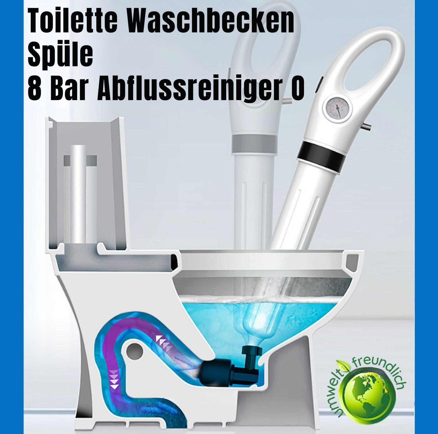 Serenosole™ DrainBlaster Turbo air pressure plunger | Beseitigt Verstopfungen in Sekunden |  Ultimativer Verstopfungs-Befreier 2024