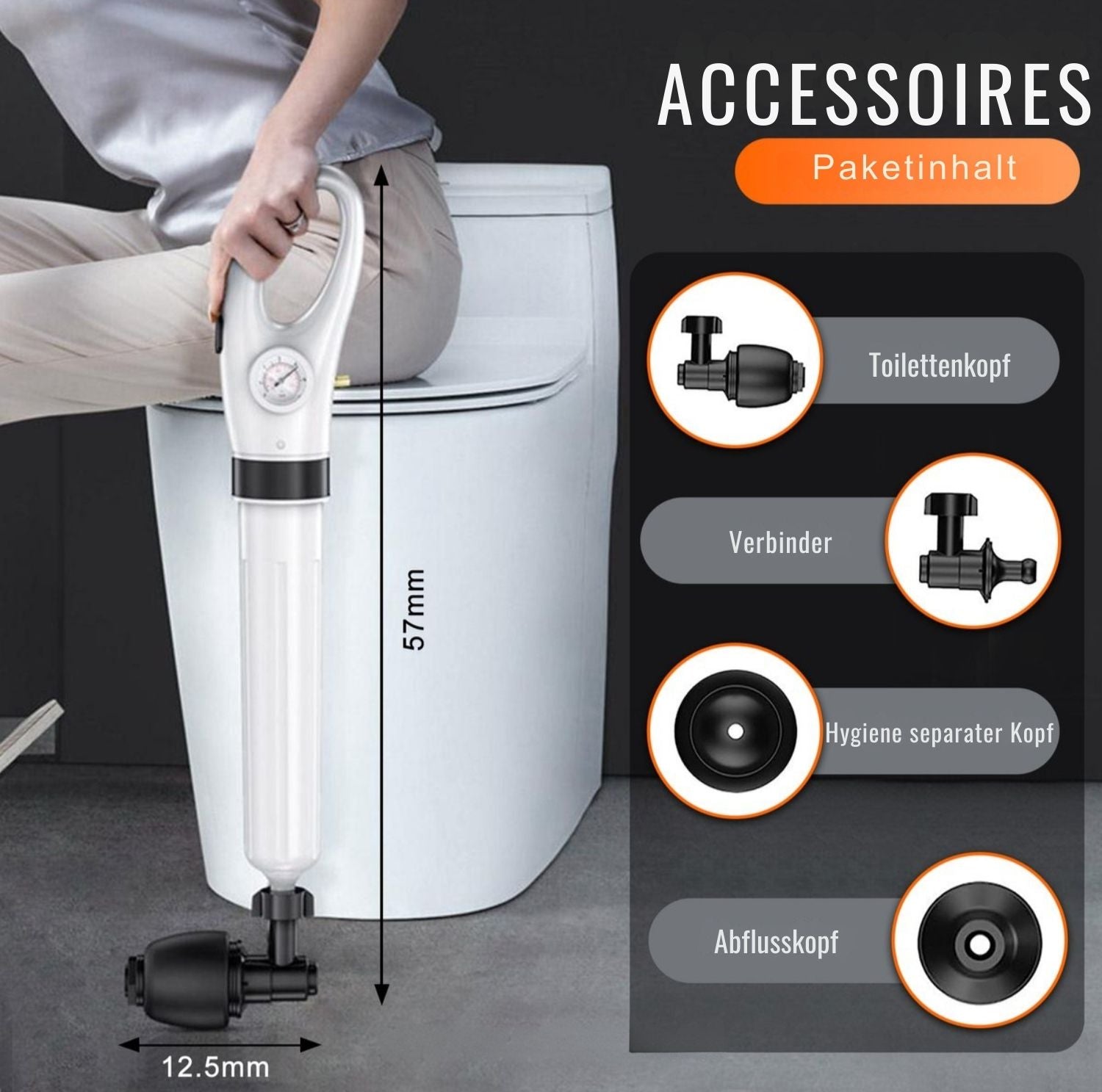 Serenosole™ DrainBlaster Turbo air pressure plunger | Beseitigt Verstopfungen in Sekunden |  Ultimativer Verstopfungs-Befreier 2024