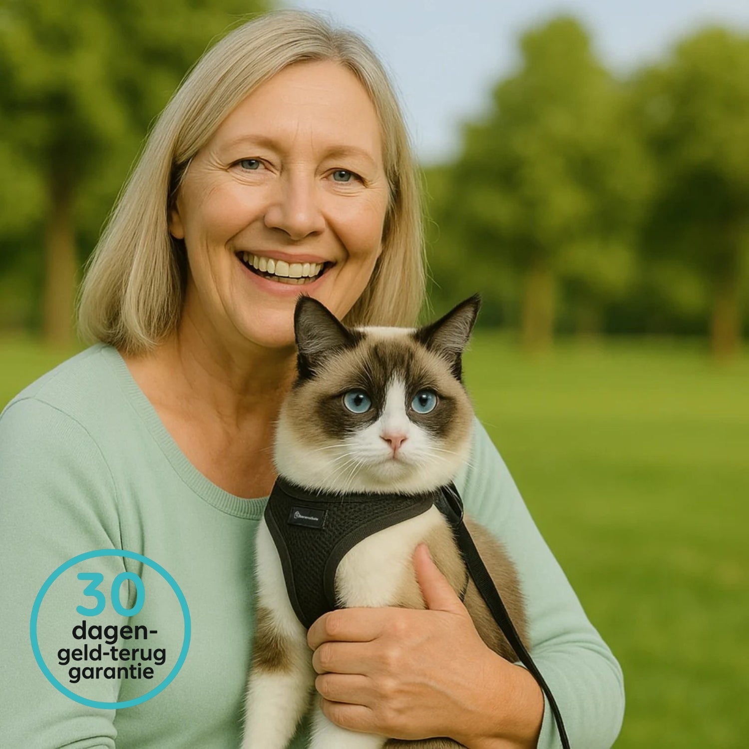 Serenosole™ CatVenture | Comfortabel anti-ontsnappingstuigje voor katten | Aanbevolen door dierenartsen (1+1 GRATIS)